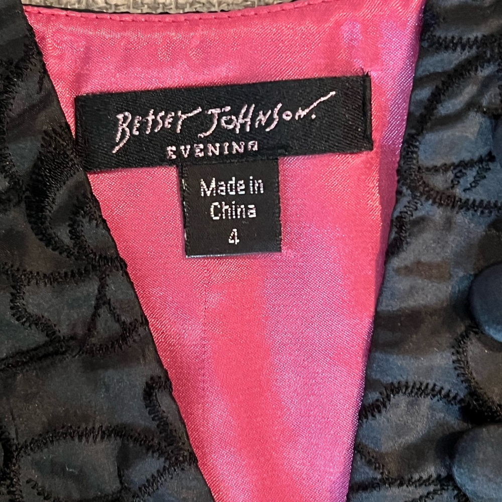 Betsey Johnson Vintage Y2K Black Evening Dress with Pink Lining - Picture 10 of 15